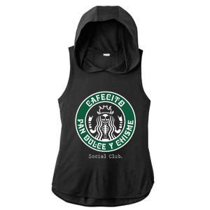 Cafecito Pan Dulce Y Chisme Mexicana Social Club Ladies PosiCharge Tri-Blend Wicking Draft Hoodie Tank