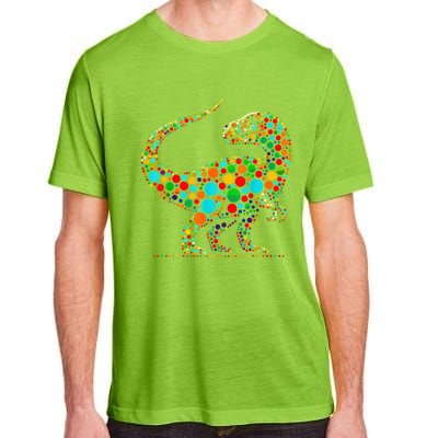 Colorful Polka Dot Dinosaur Happy Dot Day Gift Adult ChromaSoft Performance T-Shirt