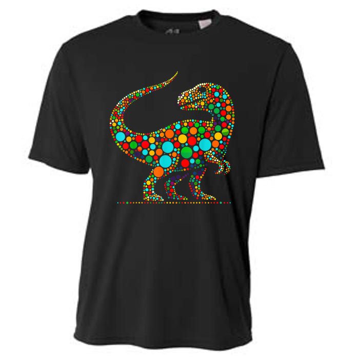 Colorful Polka Dot Dinosaur Happy Dot Day Gift Cooling Performance Crew T-Shirt