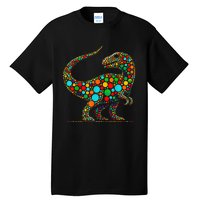 Colorful Polka Dot Dinosaur Happy Dot Day Gift Tall T-Shirt