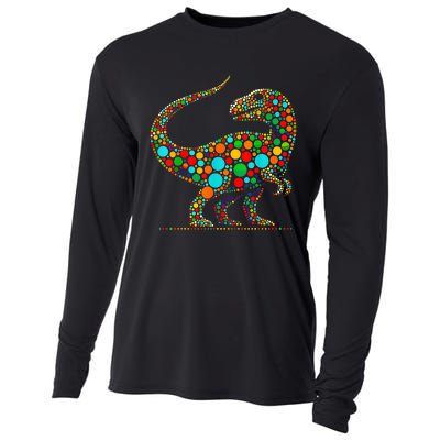 Colorful Polka Dot Dinosaur Happy Dot Day Gift Cooling Performance Long Sleeve Crew