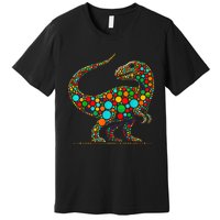 Colorful Polka Dot Dinosaur Happy Dot Day Gift Premium T-Shirt