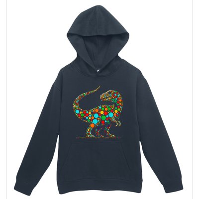 Colorful Polka Dot Dinosaur Happy Dot Day Gift Urban Pullover Hoodie