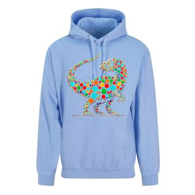 Colorful Polka Dot Dinosaur Happy Dot Day Gift Unisex Surf Hoodie