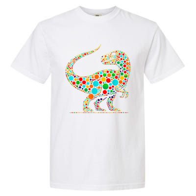 Colorful Polka Dot Dinosaur Happy Dot Day Gift Garment-Dyed Heavyweight T-Shirt