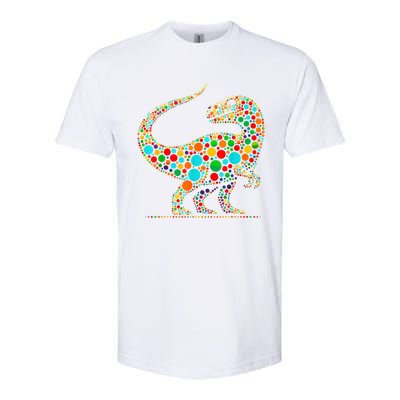 Colorful Polka Dot Dinosaur Happy Dot Day Gift Softstyle CVC T-Shirt