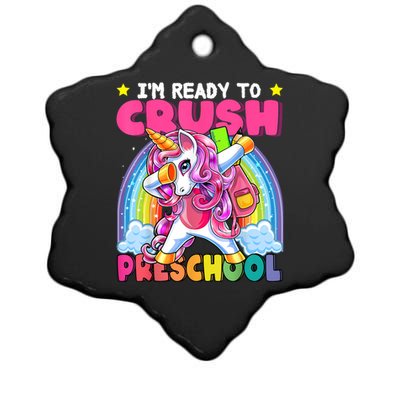 Crush Preschool Dabbing Unicorn Back To School Girl Gift Ceramic Star Ornament