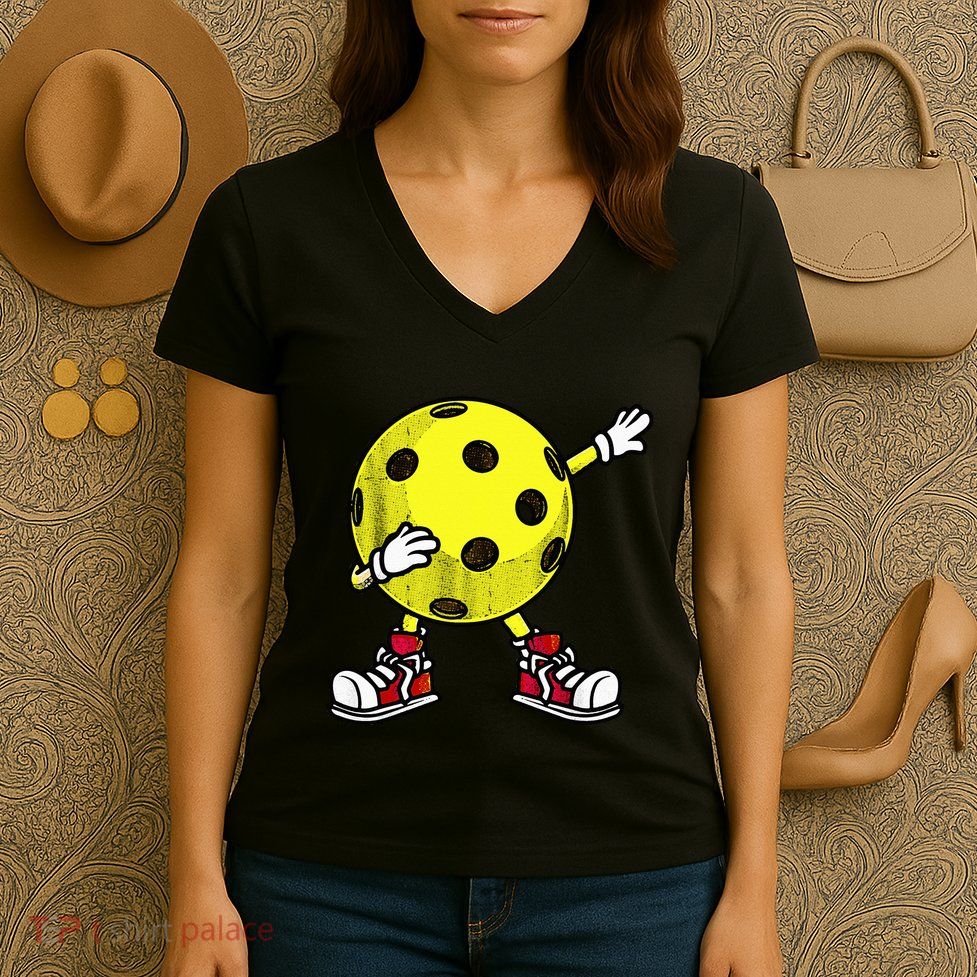 Cute Pickleball Design For Wo Dink Pickleball Player Women's V-Neck T-Shirt