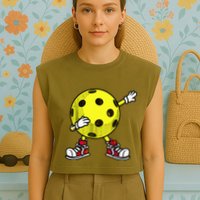 Cute Pickleball Design For Wo Dink Pickleball Player Garment-Dyed Women's Muscle Tee