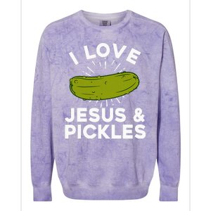 Cute Pickle Design For Women Jesus Pickle Lovers Colorblast Crewneck Sweatshirt