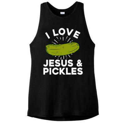 Cute Pickle Design For Women Jesus Pickle Lovers Ladies PosiCharge Tri-Blend Wicking Tank