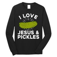 Cute Pickle Design For Women Jesus Pickle Lovers Long Sleeve Shirt