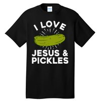 Cute Pickle Design For Women Jesus Pickle Lovers Tall T-Shirt