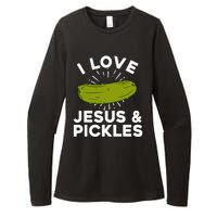 Cute Pickle Design For Women Jesus Pickle Lovers Womens CVC Long Sleeve Shirt