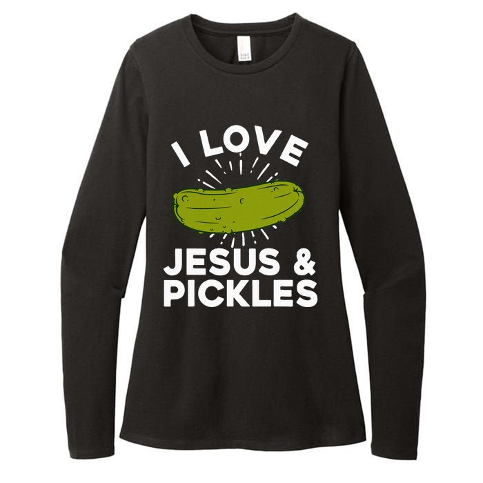 Cute Pickle Design For Women Jesus Pickle Lovers Womens CVC Long Sleeve Shirt