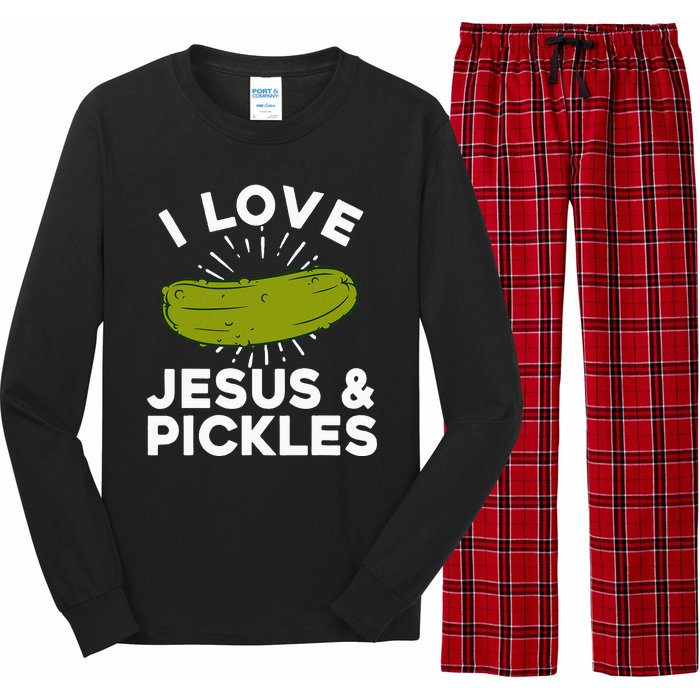 Cute Pickle Design For Women Jesus Pickle Lovers Long Sleeve Pajama Set