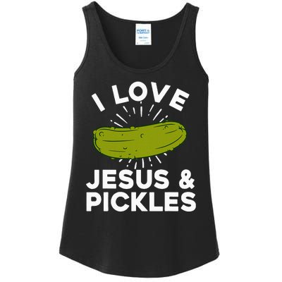 Cute Pickle Design For Women Jesus Pickle Lovers Ladies Essential Tank