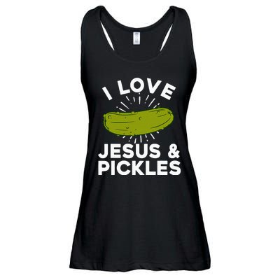 Cute Pickle Design For Women Jesus Pickle Lovers Ladies Essential Flowy Tank