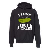 Cute Pickle Design For Women Jesus Pickle Lovers Premium Hoodie