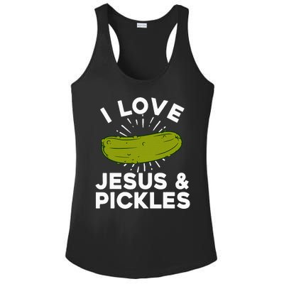 Cute Pickle Design For Women Jesus Pickle Lovers Ladies PosiCharge Competitor Racerback Tank