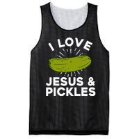 Cute Pickle Design For Women Jesus Pickle Lovers Mesh Reversible Basketball Jersey Tank