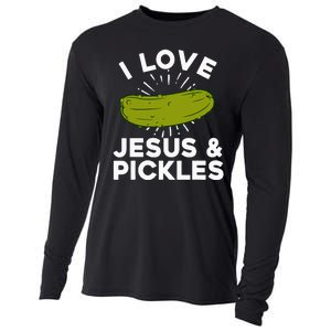 Cute Pickle Design For Women Jesus Pickle Lovers Cooling Performance Long Sleeve Crew