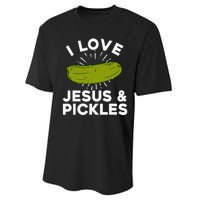 Cute Pickle Design For Women Jesus Pickle Lovers Performance Sprint T-Shirt