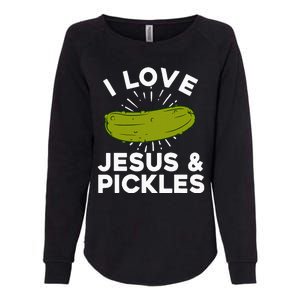 Cute Pickle Design For Women Jesus Pickle Lovers Womens California Wash Sweatshirt