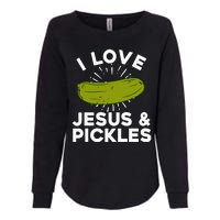 Cute Pickle Design For Women Jesus Pickle Lovers Womens California Wash Sweatshirt