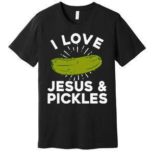 Cute Pickle Design For Women Jesus Pickle Lovers Premium T-Shirt