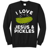 Cute Pickle Design For Women Jesus Pickle Lovers Tall Sweatshirt