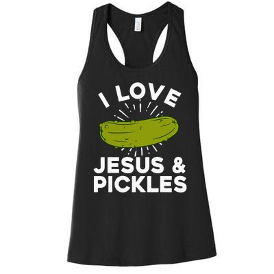 Cute Pickle Design For Women Jesus Pickle Lovers Women's Racerback Tank