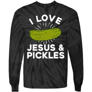 Cute Pickle Design For Women Jesus Pickle Lovers Tie-Dye Long Sleeve Shirt