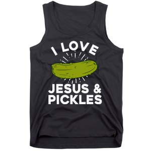 Cute Pickle Design For Women Jesus Pickle Lovers Tank Top