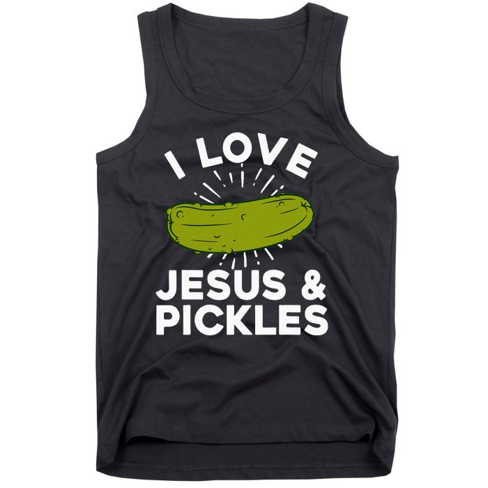 Cute Pickle Design For Women Jesus Pickle Lovers Tank Top