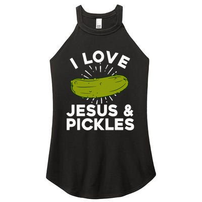 Cute Pickle Design For Women Jesus Pickle Lovers Women's Perfect Tri Rocker Tank