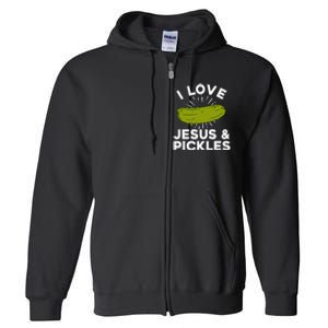 Cute Pickle Design For Women Jesus Pickle Lovers Full Zip Hoodie