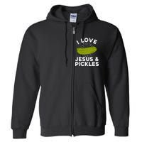 Cute Pickle Design For Women Jesus Pickle Lovers Full Zip Hoodie