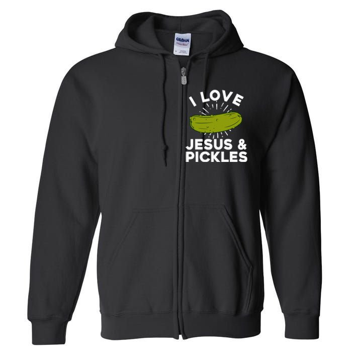 Cute Pickle Design For Women Jesus Pickle Lovers Full Zip Hoodie