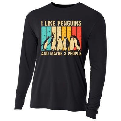 Cute Penguin Design Penguin Lover Cooling Performance Long Sleeve Crew