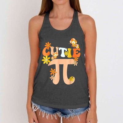 Cutie Pi Day Math Teacher Women's Knotted Racerback Tank