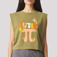Cutie Pi Day Math Teacher Garment-Dyed Women's Muscle Tee