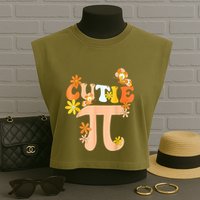 Cutie Pi Day Math Teacher Garment-Dyed Women's Muscle Tee