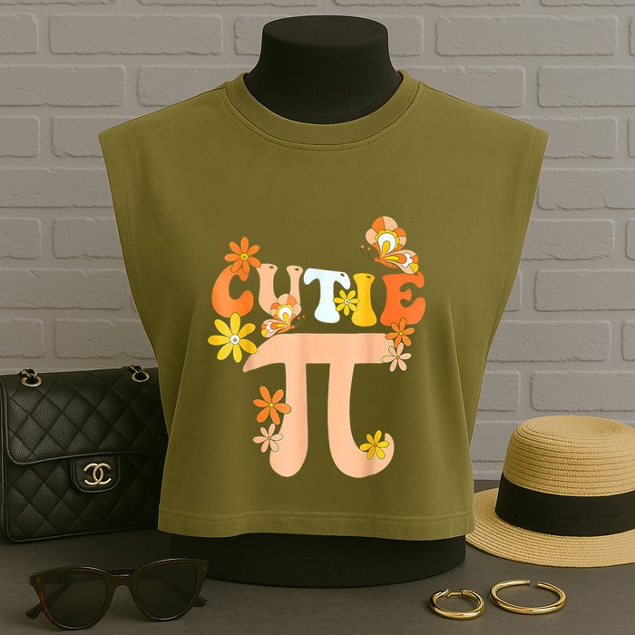 Cutie Pi Day Math Teacher Garment-Dyed Women's Muscle Tee