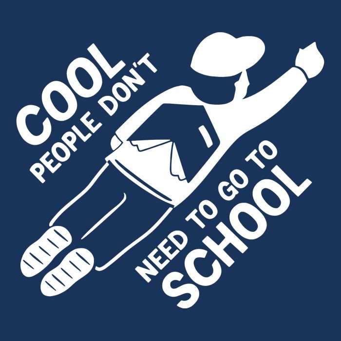 Cool People DonT Need To Go To School Mousepad