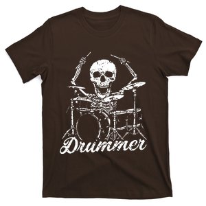 Cool Percussion Drum Sticks Skeleton Drummer Image T-Shirt