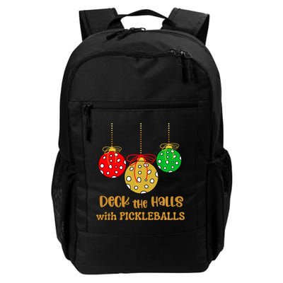 Christmas Pickleball Deck The Halls With Pickleballs Backpack