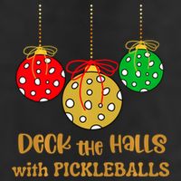 Christmas Pickleball Deck The Halls With Pickleballs Golf Towel