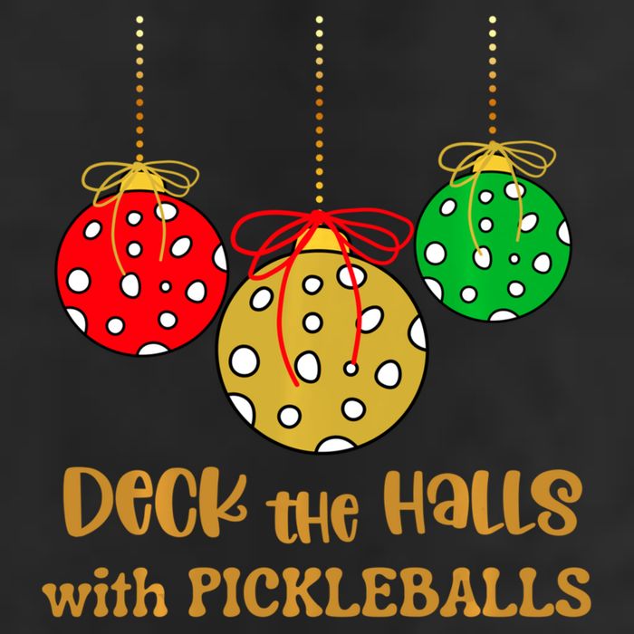 Christmas Pickleball Deck The Halls With Pickleballs Golf Towel