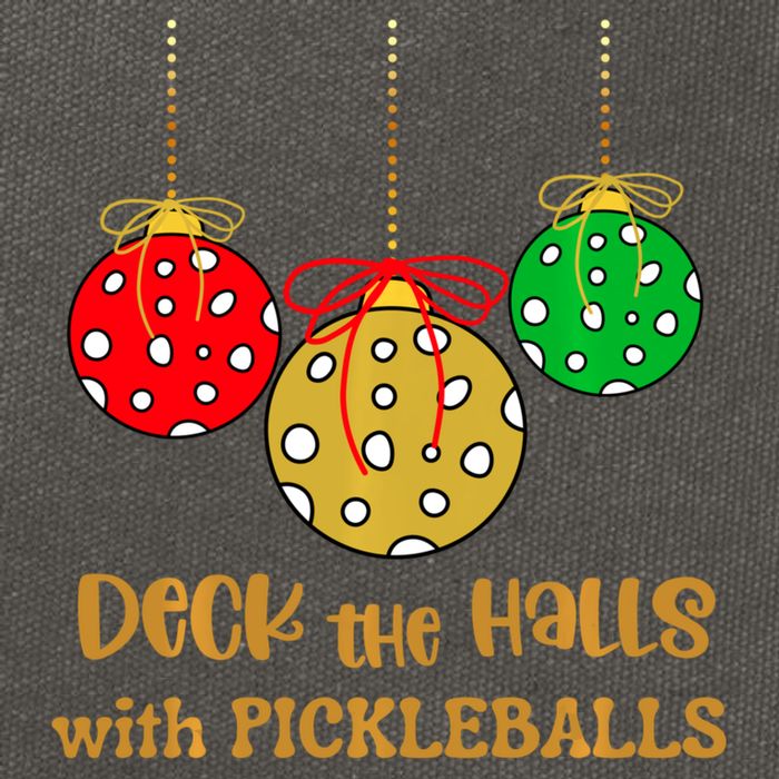 Christmas Pickleball Deck The Halls With Pickleballs Cotton Canvas Backpack